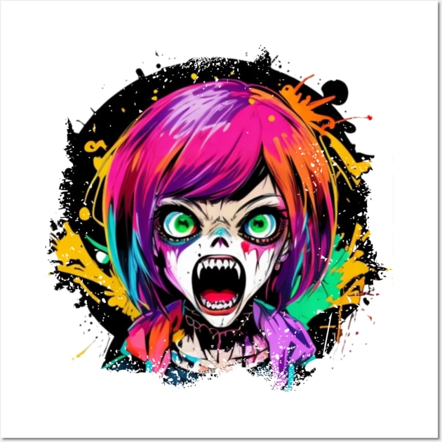 Zombie Teenage Girl Halloween Wall Art by Distinct Designs NZ